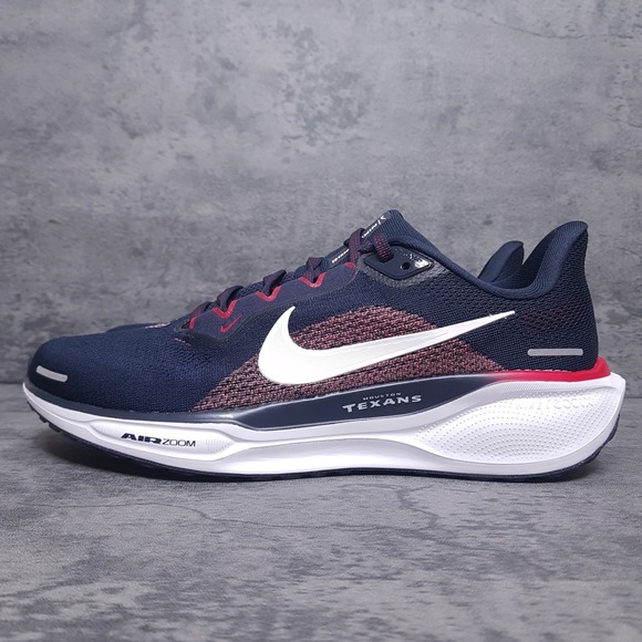 NIKE Zoom Pegasus 41 Houston Texans Running Shoes Mens Size 9 Navy Blue - Picture 1 of 5